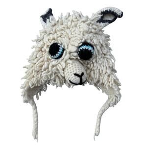 Alpaca hat, Kids size 4-8, stretchy & Flexible sizing, Wool Blend